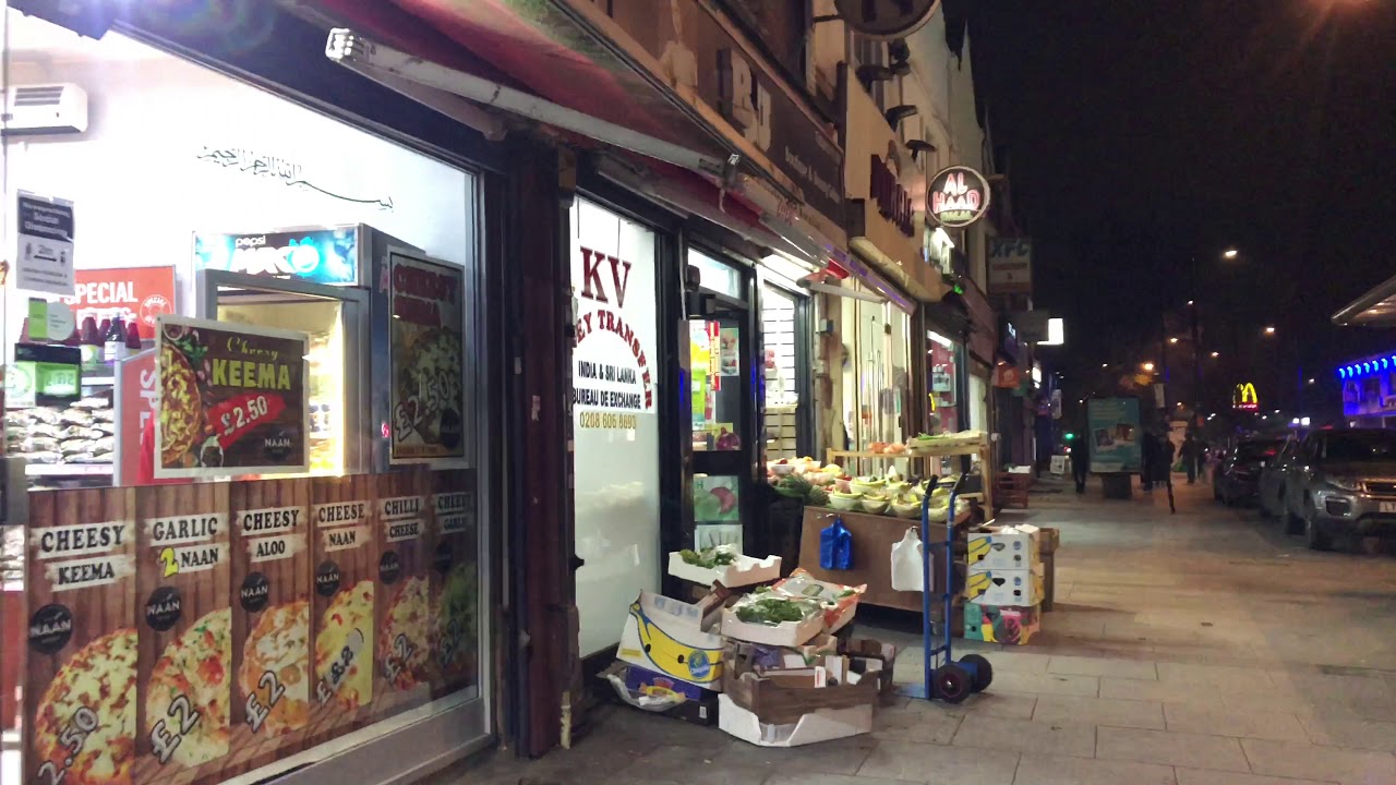 Southall Broadway shopping parade during lockdown