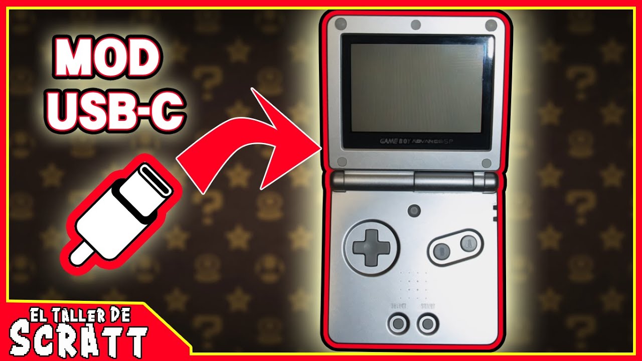 😍 I installed the USB-C MOD on my GBA SP with an IPS screen | SCRATT'S WORKSHOP.