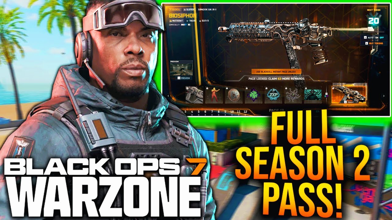 FULL BLACK OPS 7 SEASON 2 BATTLE PASS! All CONTENT & REWARDS! (WARZONE SEASON 2 BATTLE PASS)