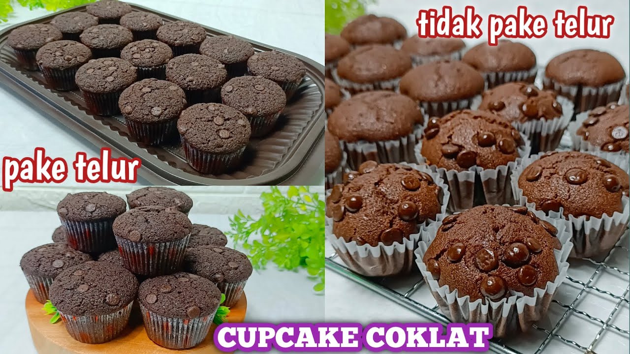 SAMA SAMA ENAK MAU YANG PAKE TELUR ATAU TIDAK PAKE TELUR‼️2 RESEP CUPCAKE COKLAT SUPER MOIST