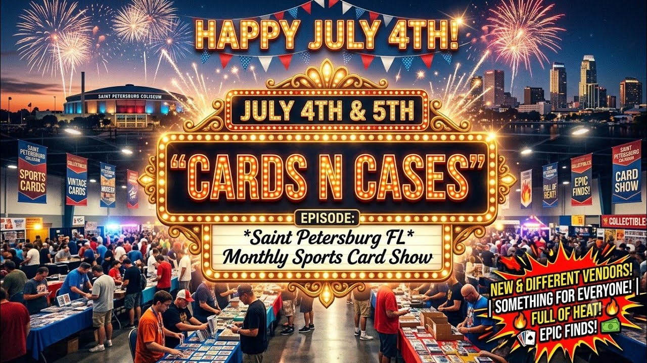  Cards N Cases July 4th 2026 Saint Petersburg Florida Card Show - Wow Packed Show Fantastic Cards🔥🎇🎇