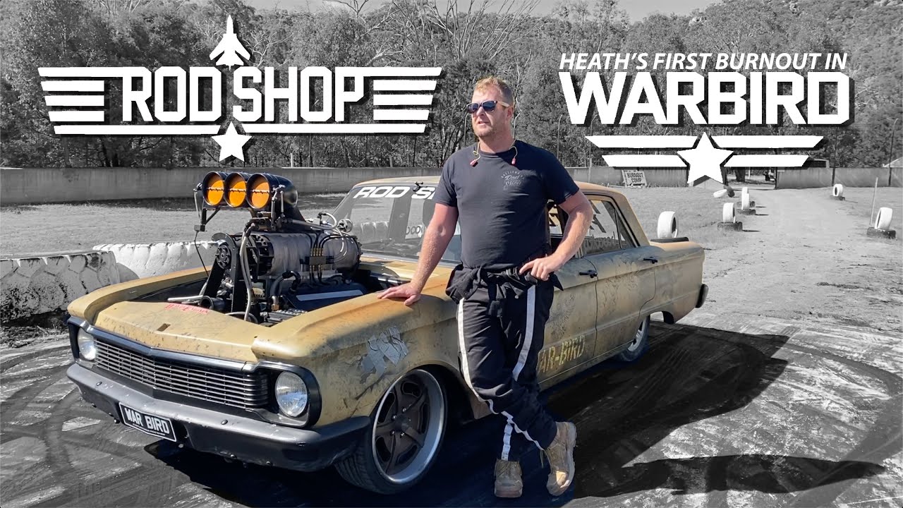 Heath's first Burnout in Castlemaine Rod Shops WARBIRD