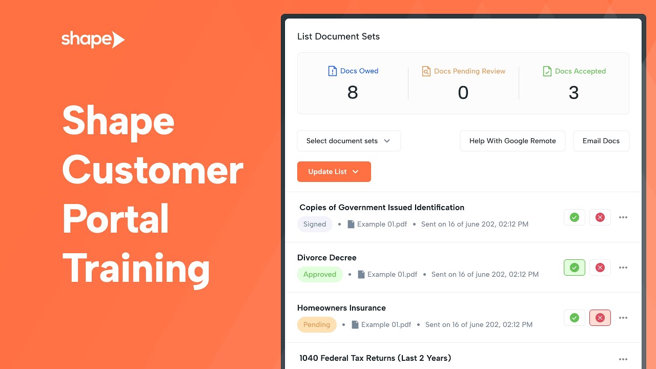 Shape CRM Customer Portal Training