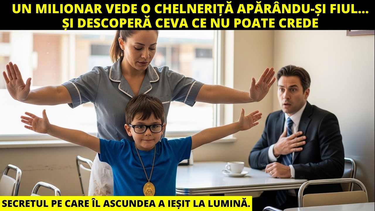 UN MILIONAR VEDE O CHELNERIȚĂ APĂRÂNDU-ȘI FIUL… ȘI DESCOPERĂ CEVA CE NU POATE CREDE