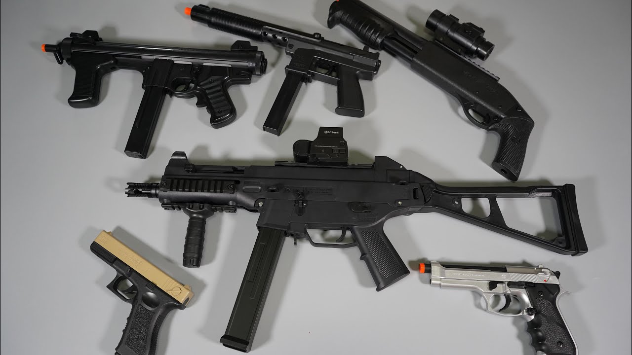 UMP45 Toy Gun Airsoft Gun - Glcok17 - Tec9 - Beretta 92  PM12 - M870 - REALISTIC TOYGUNS collection