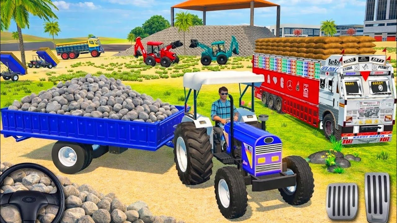 🔴Drive JCB and Uploading Lorry Truck in Game 🪨 From #truck​ #jcb​#tractor​ #dumper​ #games