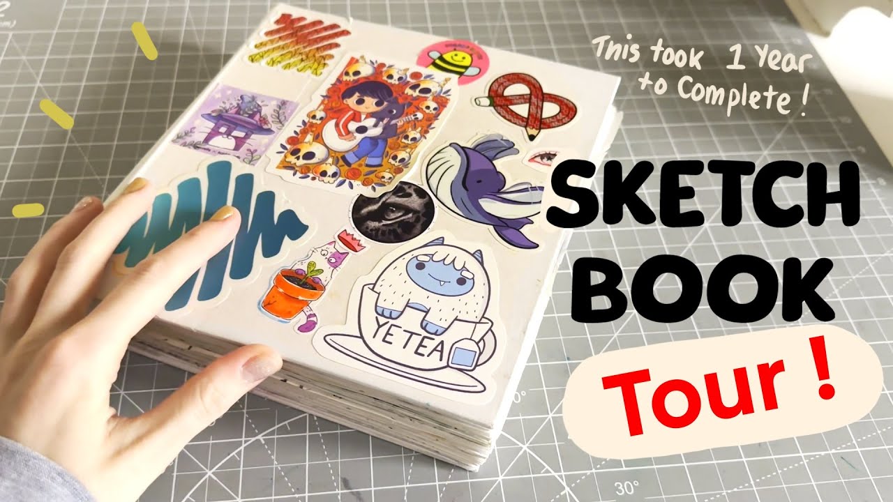 sketchbook tour 2024: this took a whole year to complete!!