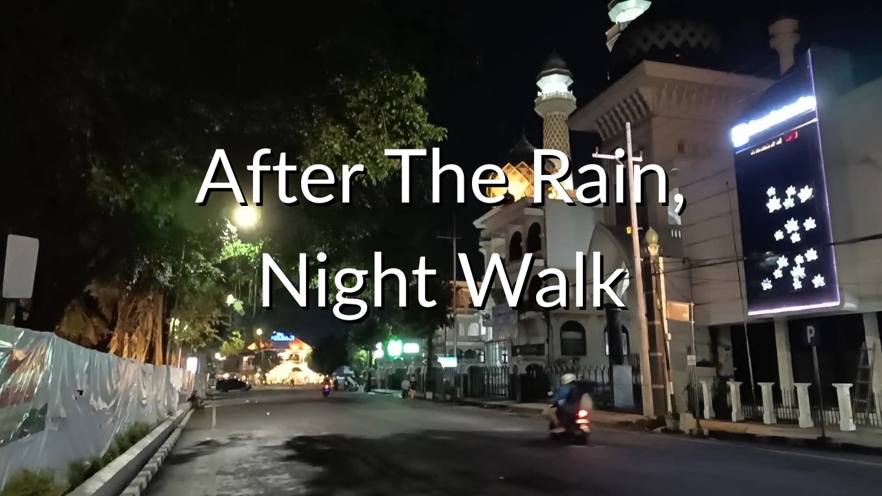 20 Minute Night Walk After Rain | Pasar Besar Malang | Quiet Walking POV