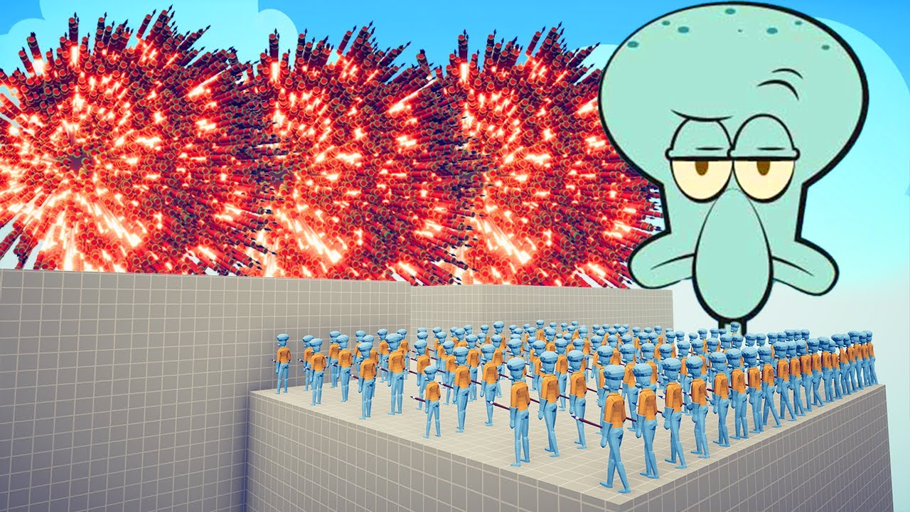 100x SQUIDWARD + 1x GIANT vs MULTI ARROW | Totally Accurate Battle Simulator TABS