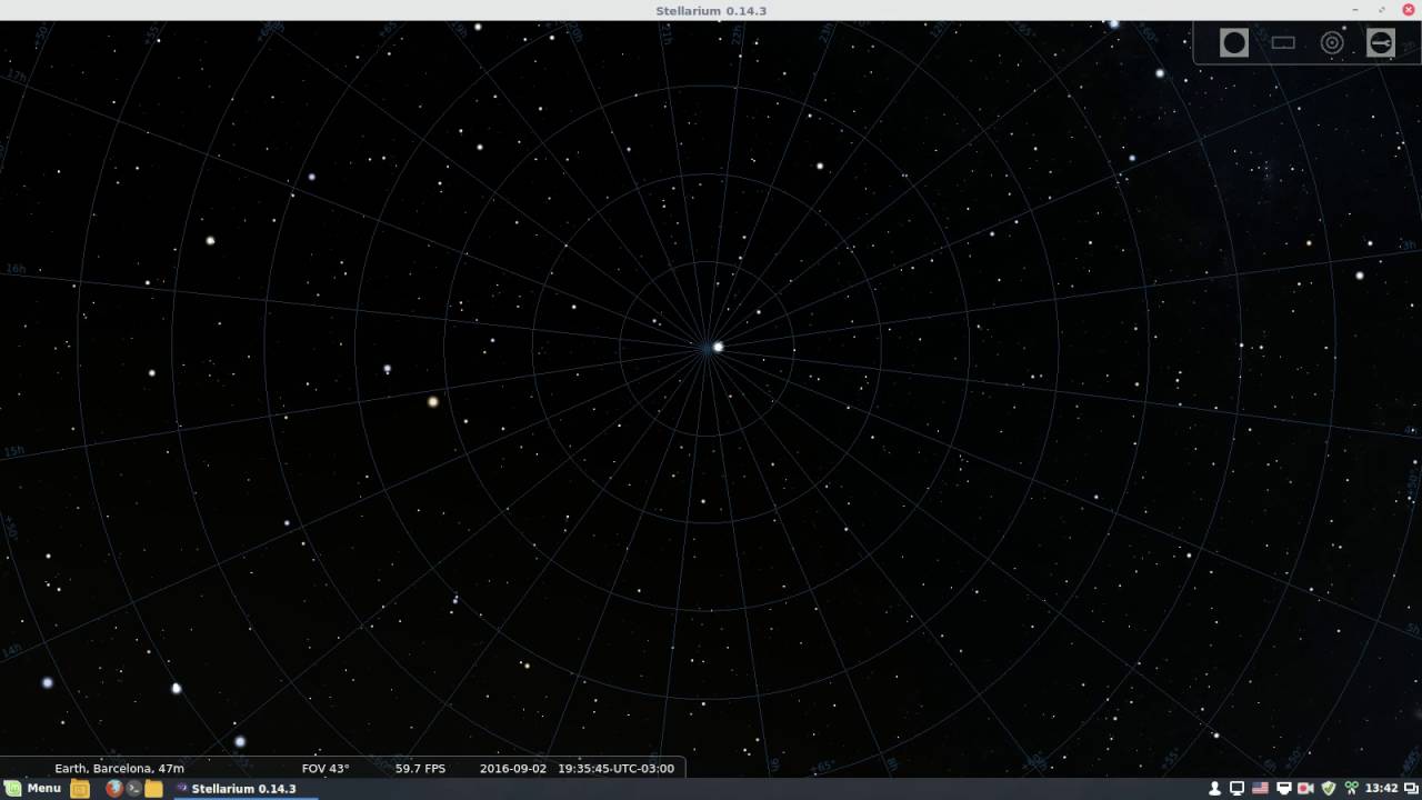 stellarium - estrela polar