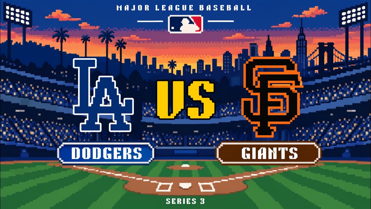 Dodgers vs Giants | MVP Baseball 2005 CPU vs CPU | Relaxing Retro MLB Simulation | Series 3