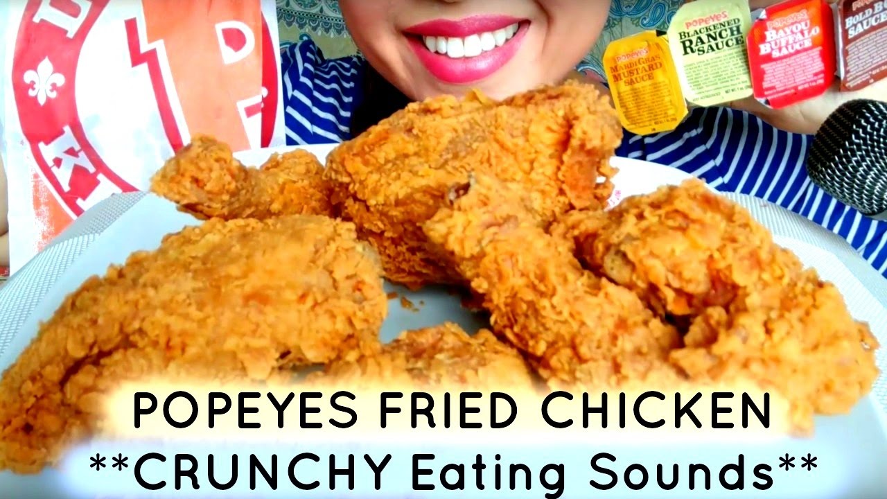 POPEYES FRIED CHICKEN | MUKBANG 먹방 ASMR Crunchy Eating Sounds  Soft Talking suellASMR