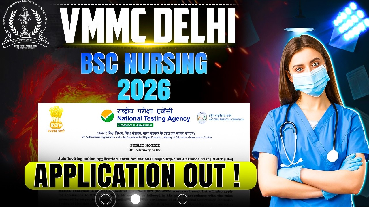 VMMC BSc Nursing 2026 Application Out | Eligibility, Fees, Cut Off & Full Details