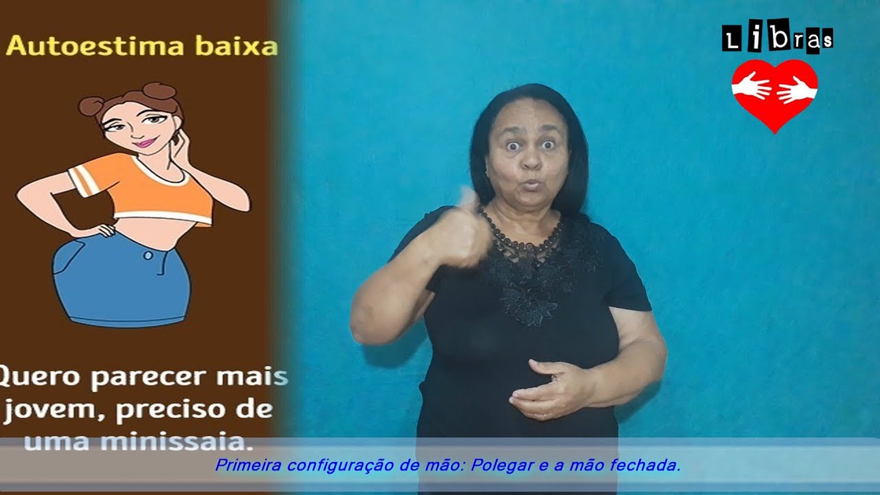 Sinais com três configurações de mãos diferente do alfabeto