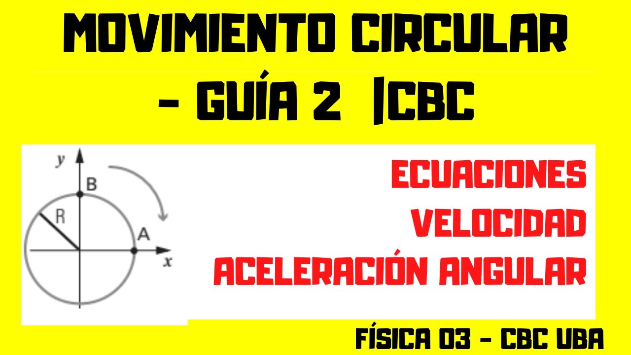 MOVIMIENTO CIRCULAR| MCU (Clase en VIVO) - Guía 2 Física 03 UBA CBC