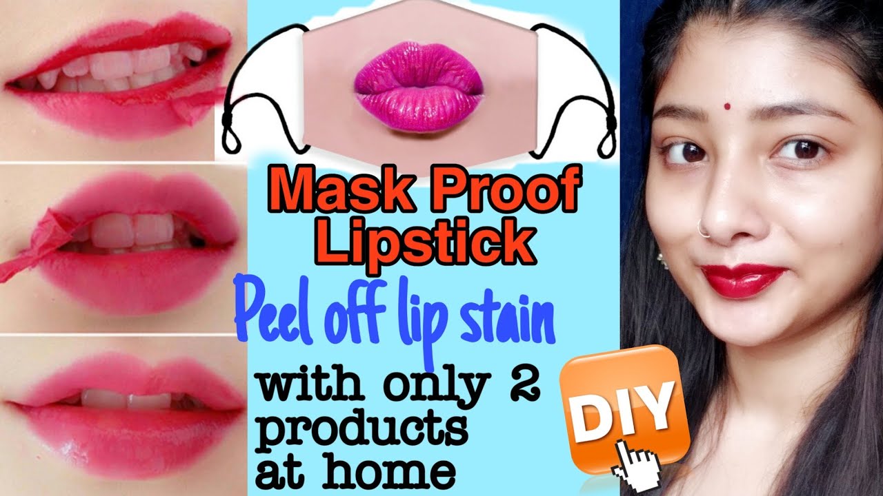 DIY PEEL OFF LIP TINT\LIPSTICK AT HOME || How to make MASK PROOF LIPSTICK