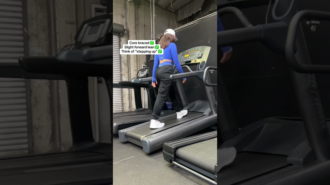 Watch 👀 if you want to target your glutes on the incline walk! #fitness #treadmill #workoutroutine