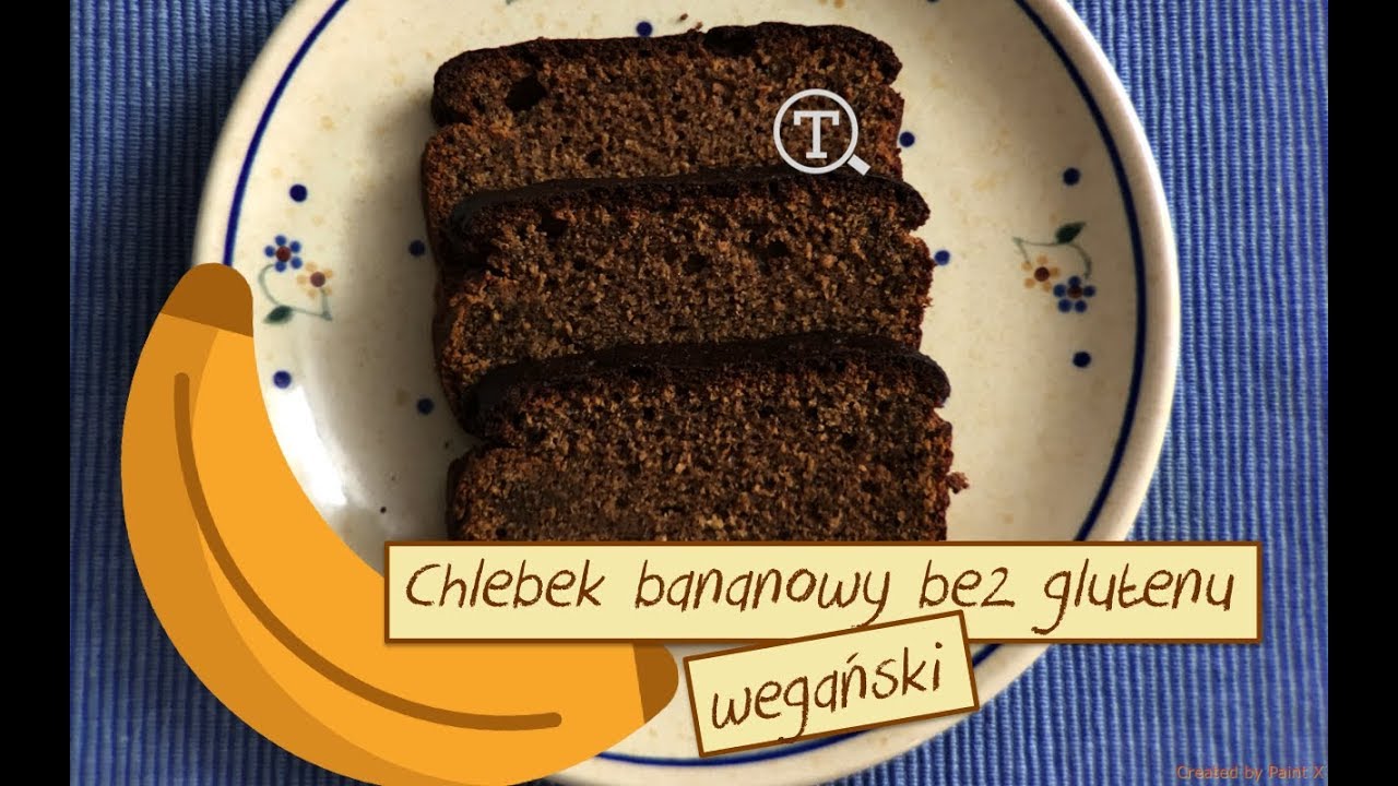 Chlebek bananowy bez glutenu wegański