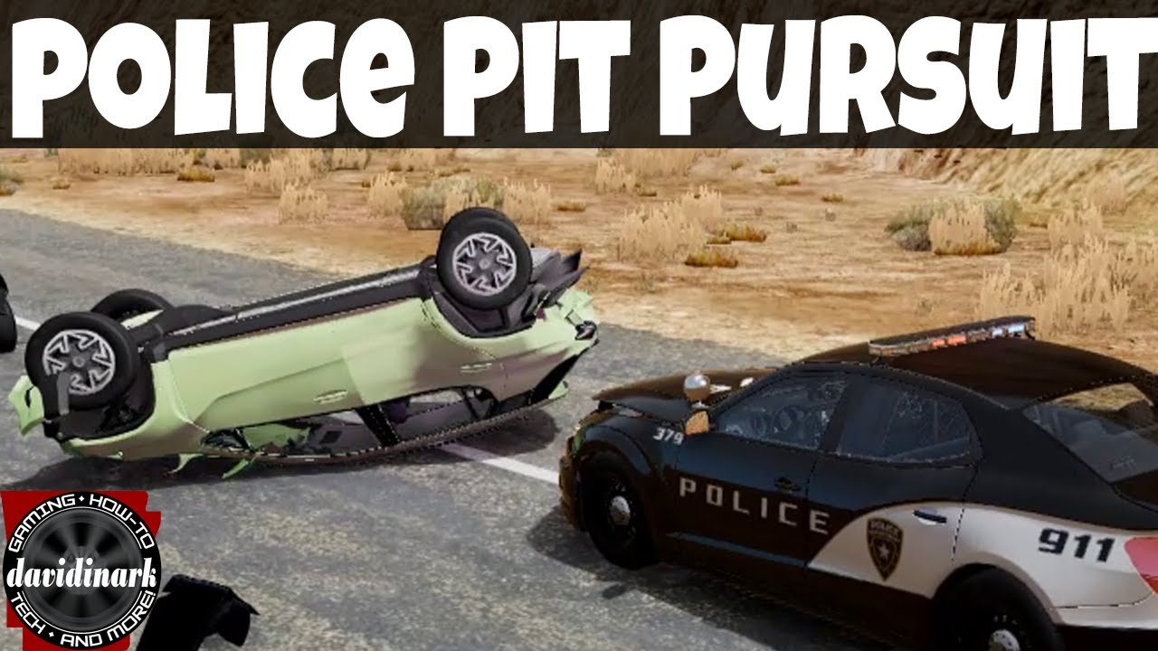 BeamNG Drive - Police Pursuit PIT Maneuvers! BeamNG Drive map mods