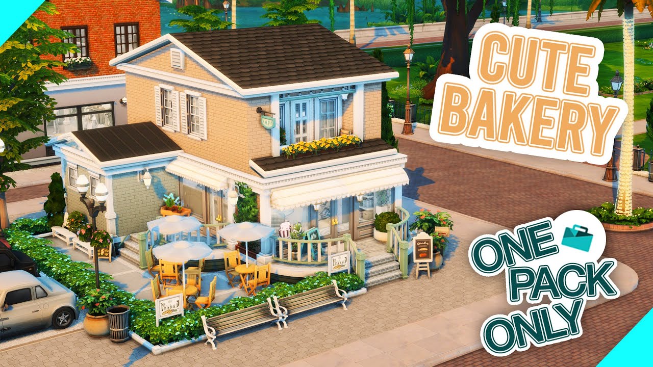 Пекарня с квартирой-студией 🍰 || The Sims 4 Быстрая сборка || Только один набор: «На работу!»