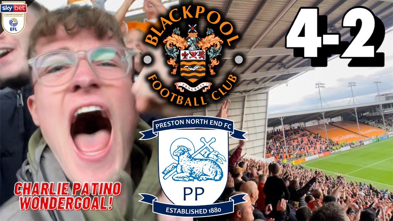 CHARLIE PATINO SCREAMER & FANS ON THE PITCH IN WEST LANCASHIRE DERBY! BLACKPOOL 4-2 PRESTON