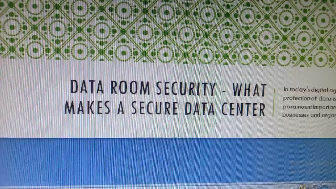 Data Room Security   What Makes a Secure Data Center