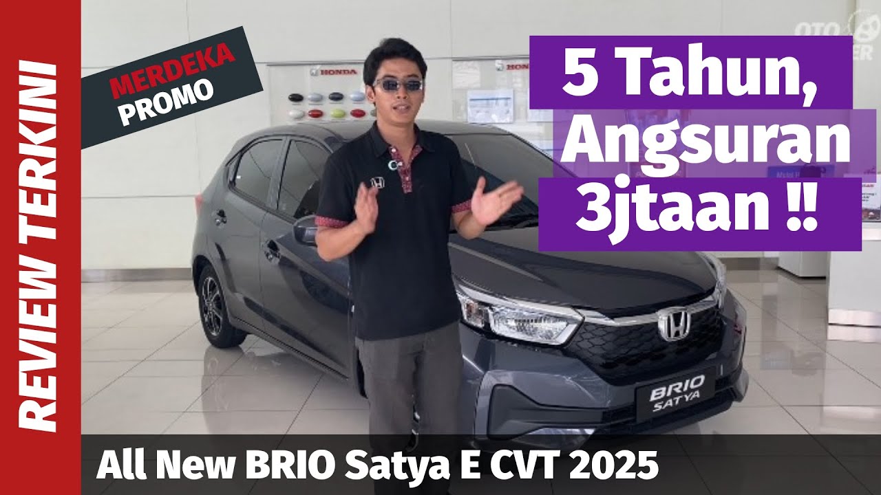 ANGSURAN 3JTan !! INI DIA PROMO HONDA BRIO AGUSTUS 2025 | REVIEW BRIO SATYA TERBARU