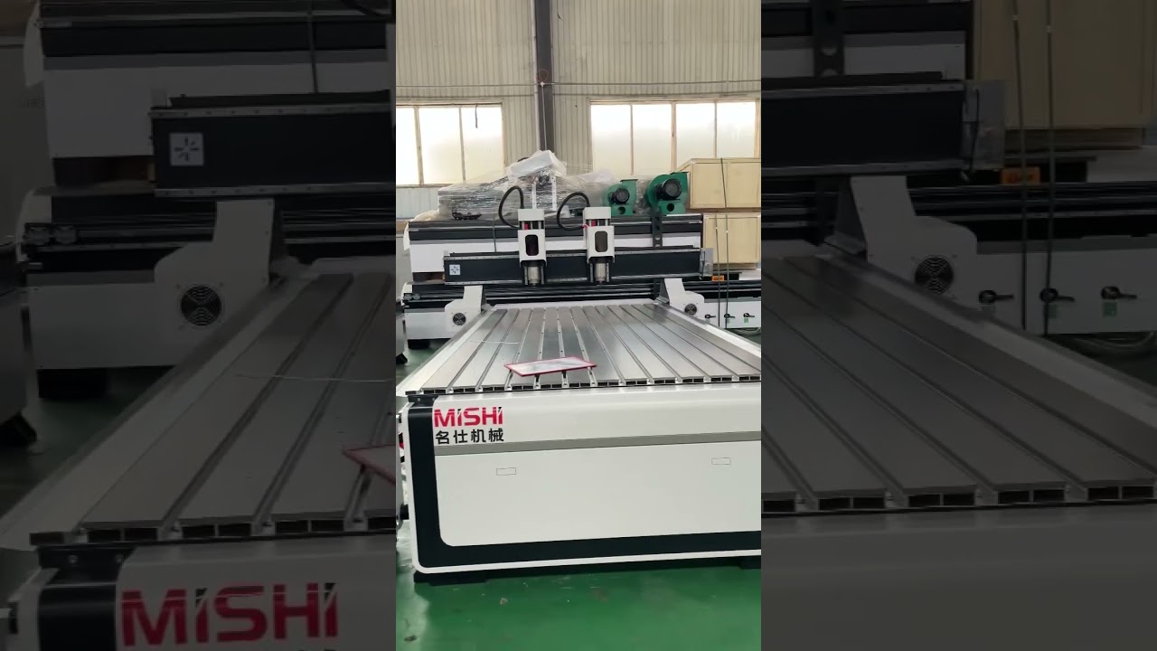 🛠️ Double Spindle, Double Efficiency! | CNC Wood Router in Action 🔥