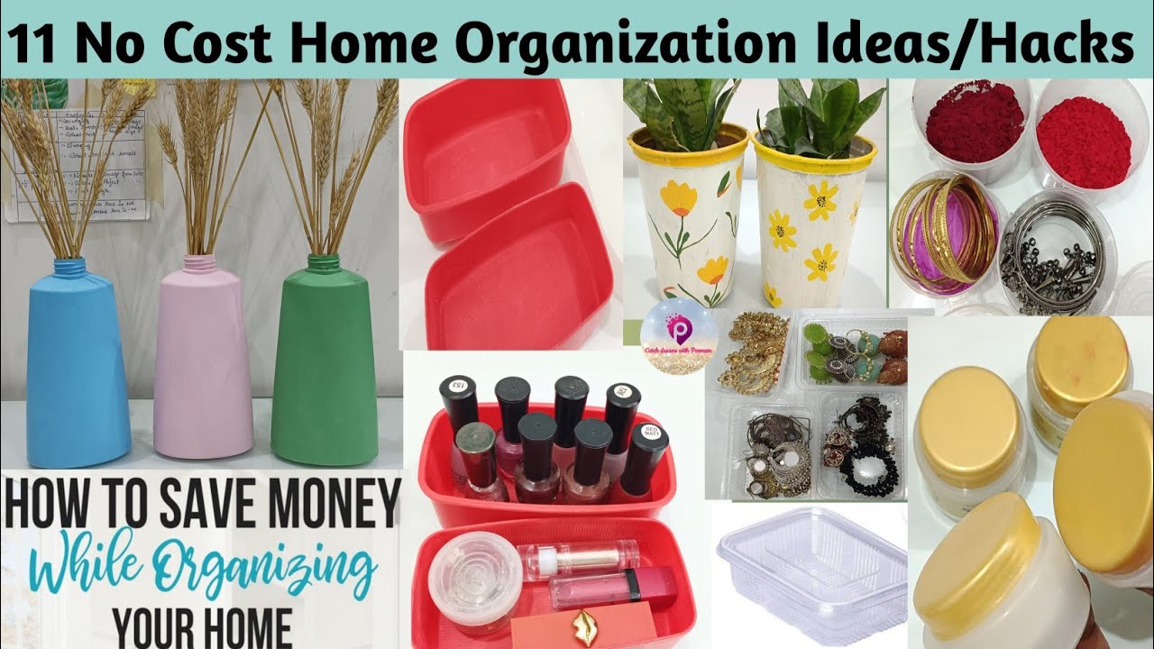 11 No Cost Home Organization Ideas | Time & Money Saving Tips|  Zero Cost Home Hacks| DIY Organizer
