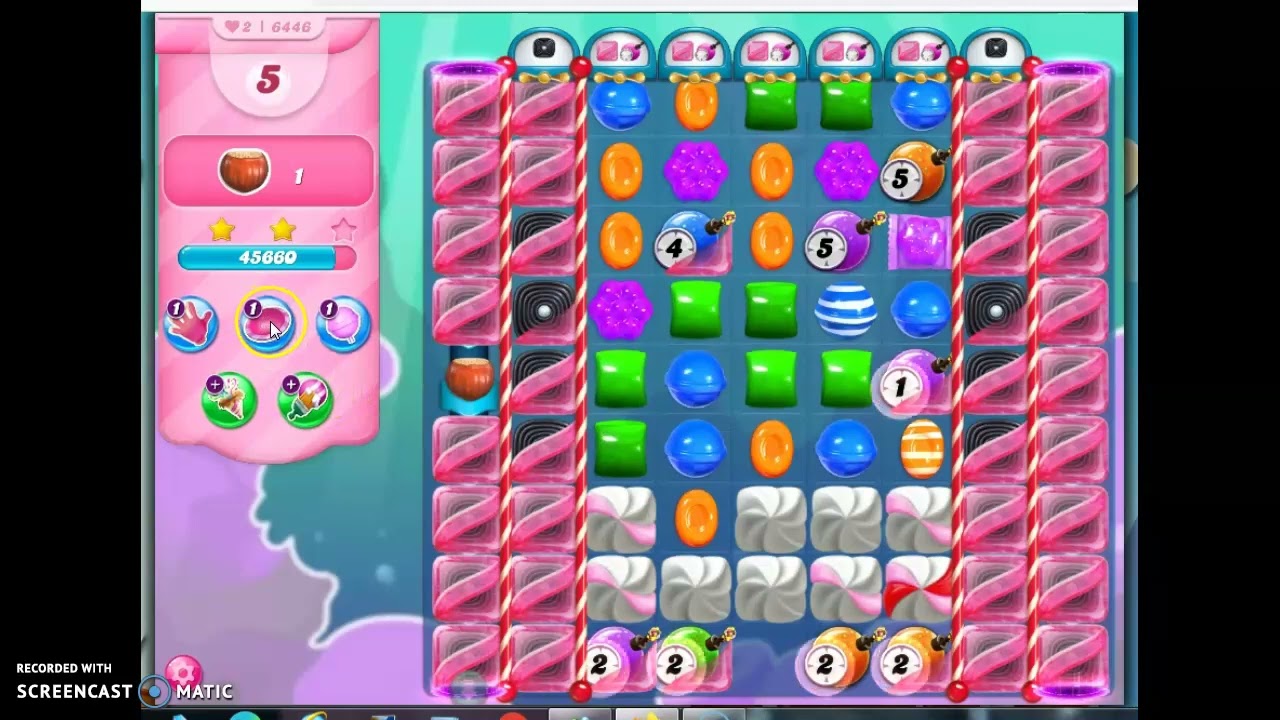 Candy Crush Saga Level 6446 2 Boosters