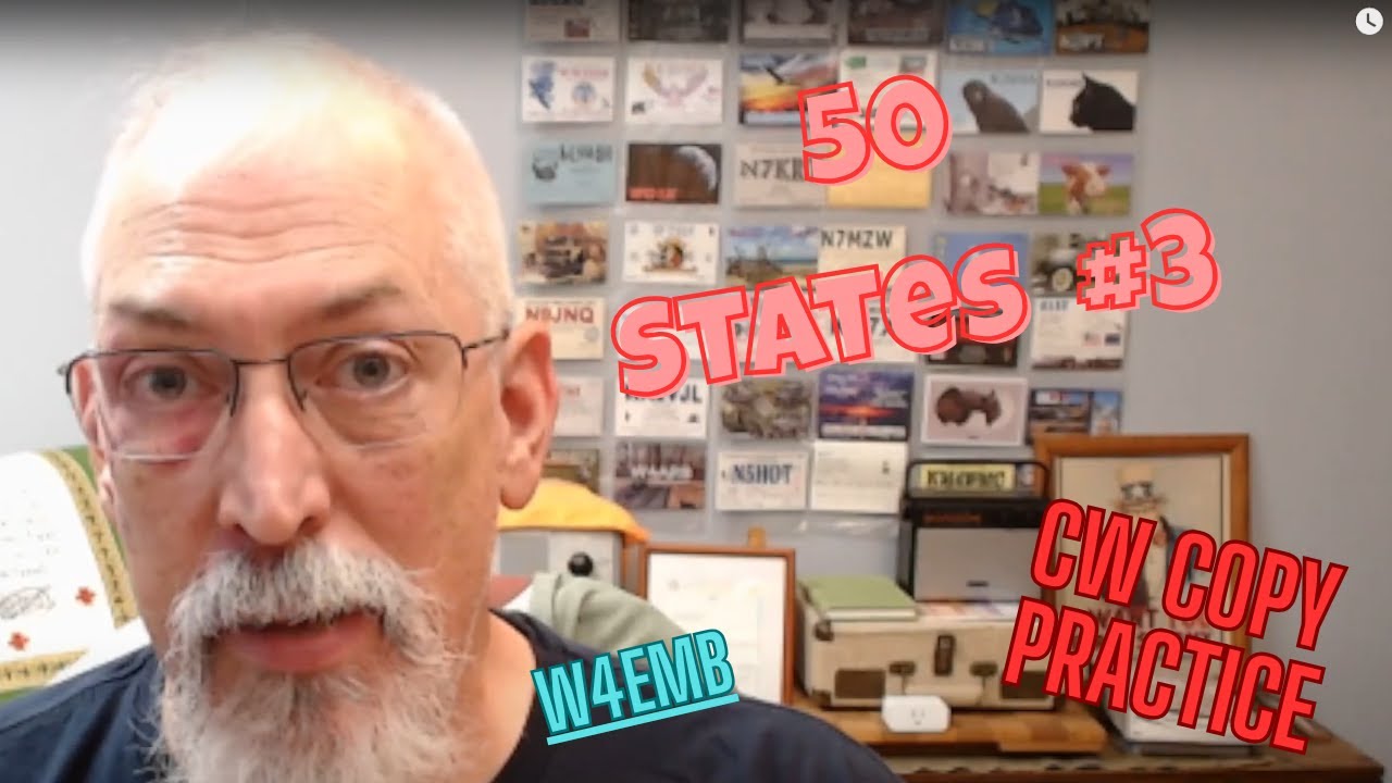 50 State Abbreviations, Variable speeds, in CW  Video #3