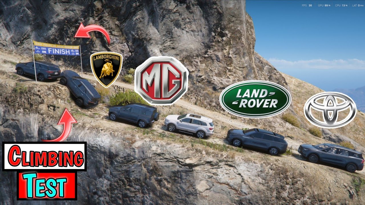 Indian Suvs😎 Vs Climbing Test Challenge | Off-Roading😮‍💨 | GTA 5 MODS