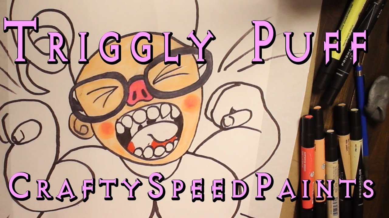 Triggly Puff Crafty SpeedPaints Epic PrismaColor Marker Drawing