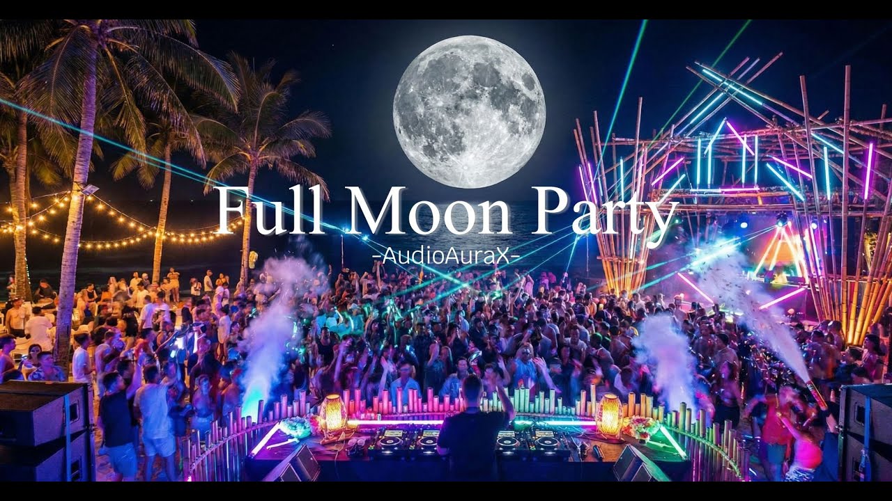 AudioAuraX — Full Moon Party Koh Phangan | EDM Techno Beach Rave