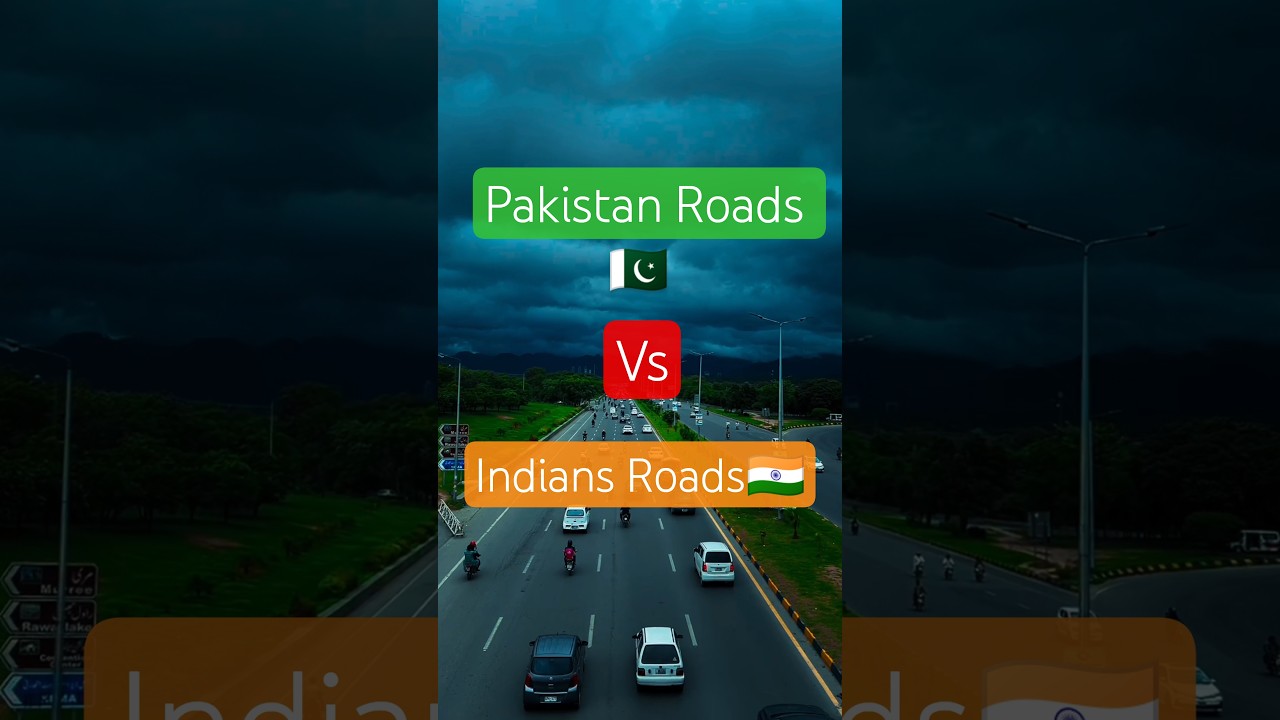 Exploring Pakistani🇵🇰 Roads vs Indian Roads 🇮🇳 #trending #explorepakistan #pakistan #roads #shorts