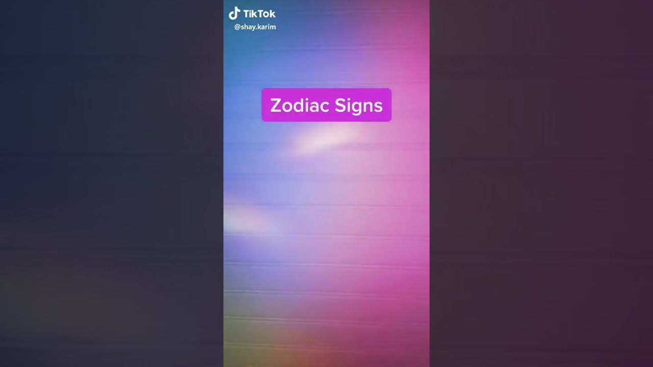 zodiac signs☆\ tik tok compilation☆
