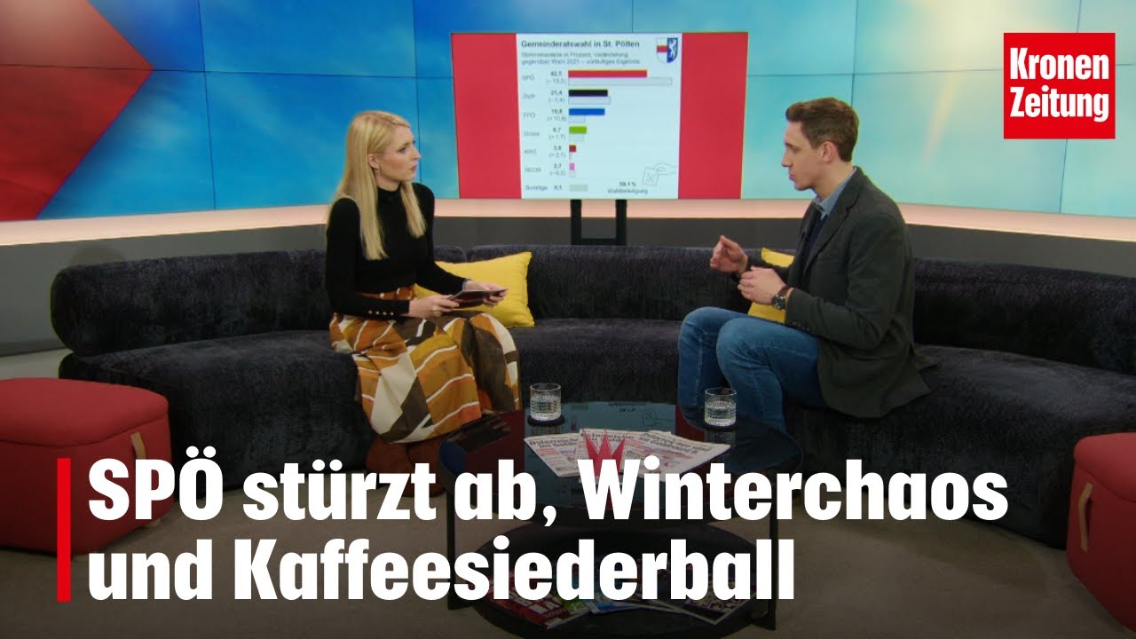 SPÖ stürzt ab, Winterchaos und Kaffeesiederball | krone.tv KRONE ZU MITTAG