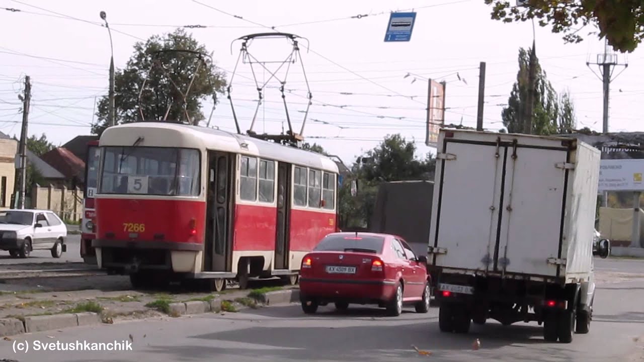 Tatra-T3SUCS #7266 и Tatra-T6B5 #4541 на улице Морозова