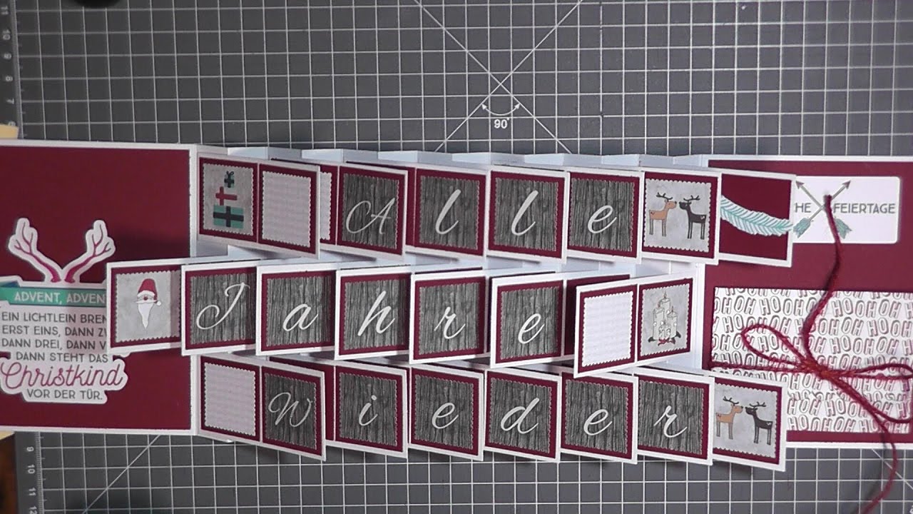 DIY Ziehharmonikakarte - Megawahnsinn Flip Flap Foldcard  / Turorial [deutsch]