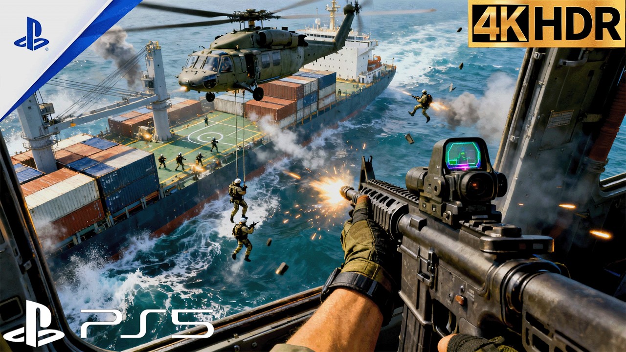 Midnight Cargo Ship Raid | Call of Duty (ULTRA Realistic 4K60FPS HDR)