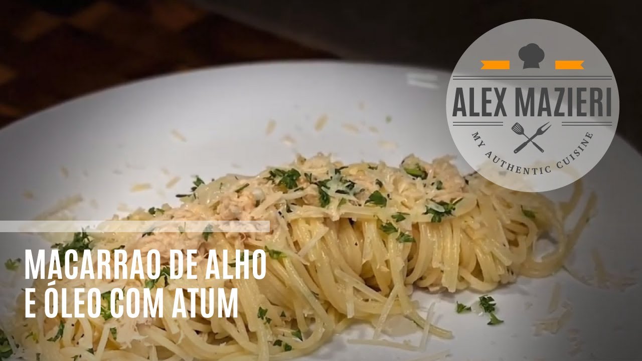 Macarrao de alho e oleo com atum!!