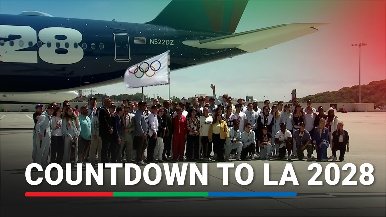 Olympic flag arrives in Los Angeles, home of the 2028 Games| ABS-CBN News