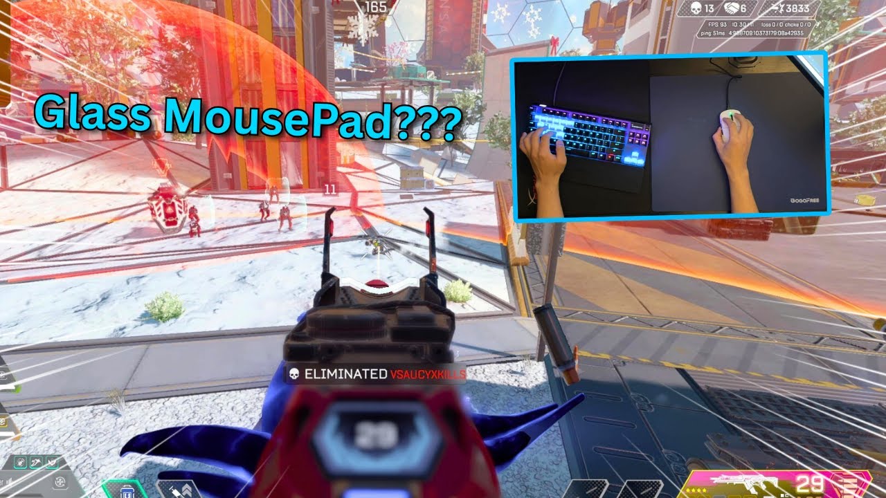 Playing With A Glass Mousepad! | Apex Legends