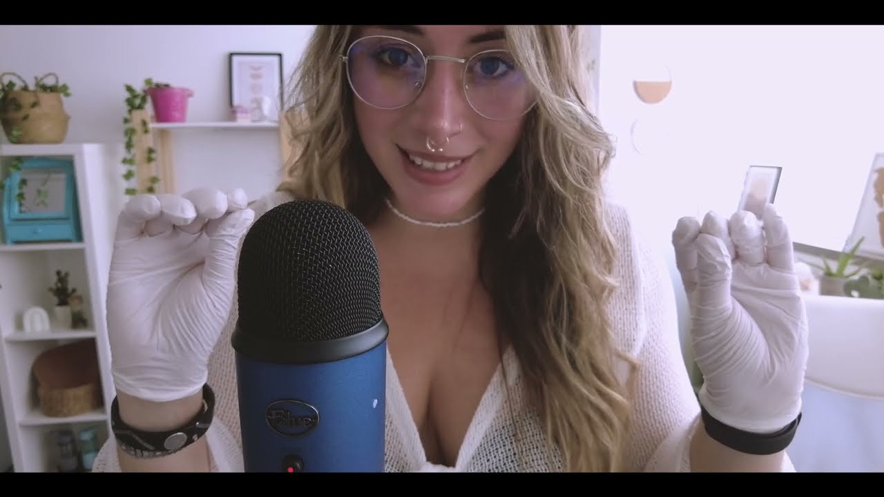 Asmr New Latex Gloves Sounds🤍 and brain massage