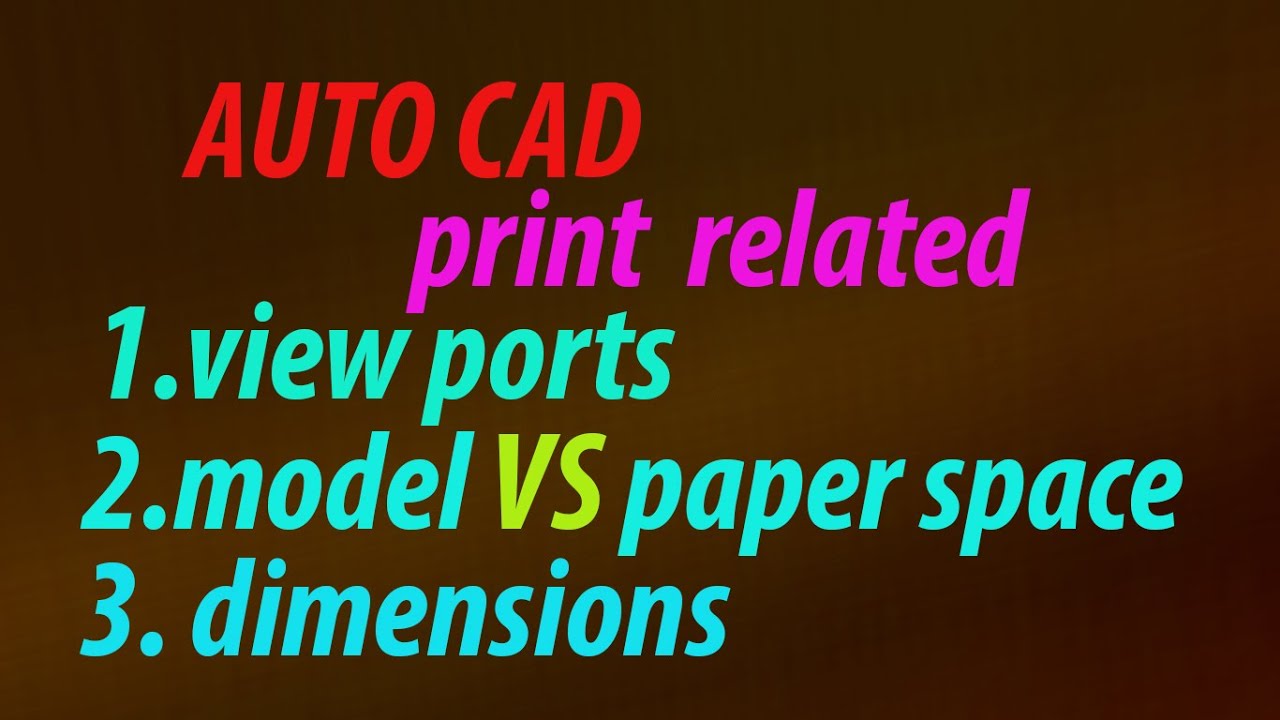 view ports, model vs paper space  in telugu  #autocad