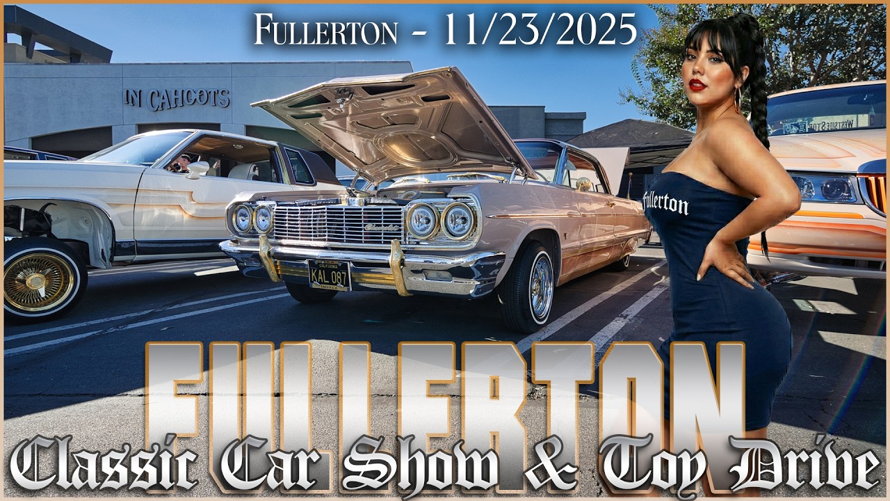 Old School Car Show Toy Drive 🎁 Best Lowriders in Fullerton 🎄✨
