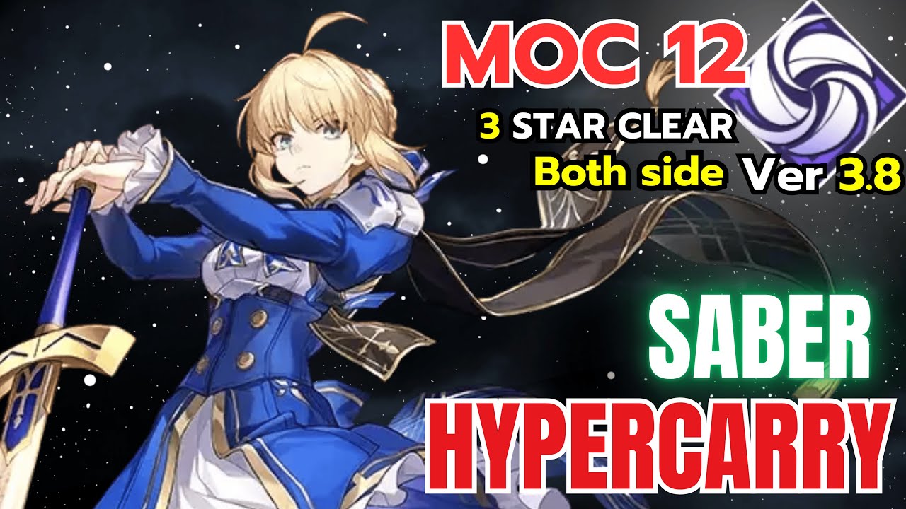 [ HSR ]  E2S1 Saber Hypercarry team VS Memory Of Chaos 12 | Ver 3.8 | Clear Both Sides