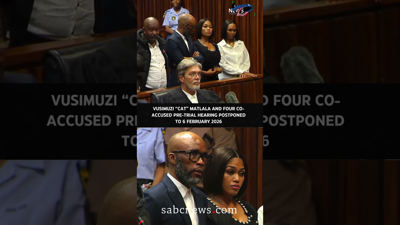 Vusimuzi &ldquo;Cat&rdquo; Matlala and four co-accused pre-trial hearing postponed to 6 February 2026 #sabcnews