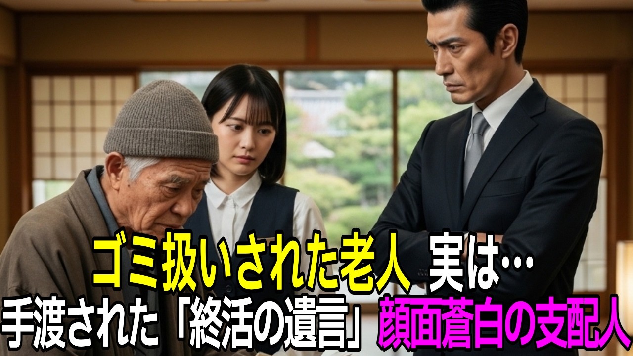 「ボロ服の老人を『迷惑だ』と追い出した支配人→10分後、老人が差し出した『終活の書類』の中身を知り、顔面蒼白になった理由」