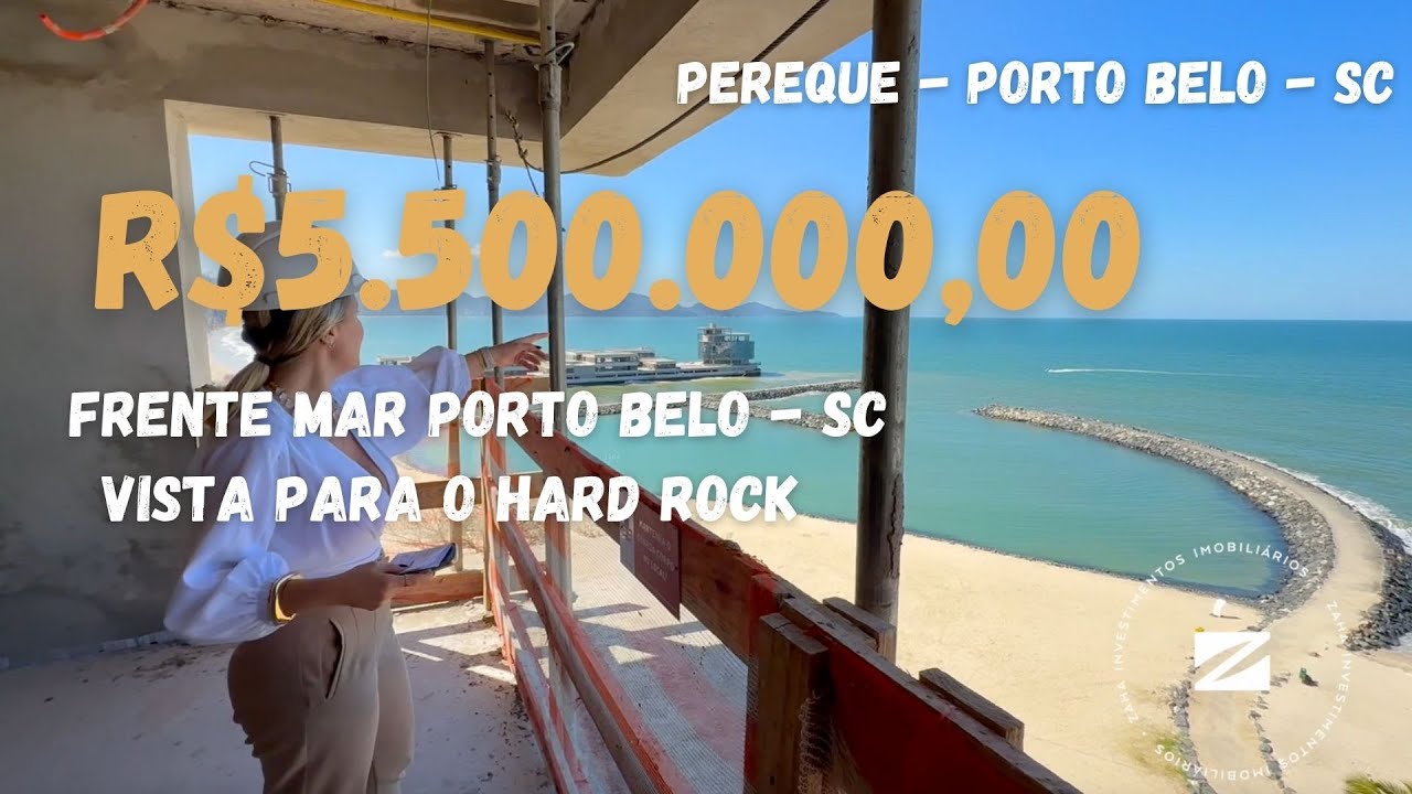 O MELHOR FRENTE MAR EM OBRAS DE PORTO BELO - SC | 4 SUÍTES | 3 VAGAS DE GARAGEM | LAZER NO ROOFTOP
